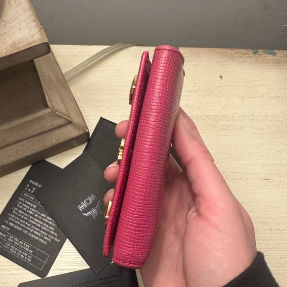 MCM Pink Leather Key Holder with Charms - Picture 14 of 16